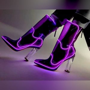 Neon Light Up Cowgirl Boots